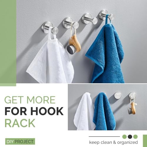 Angle Simple 2-Pack Stainless Steel Bathroom Towel Hook