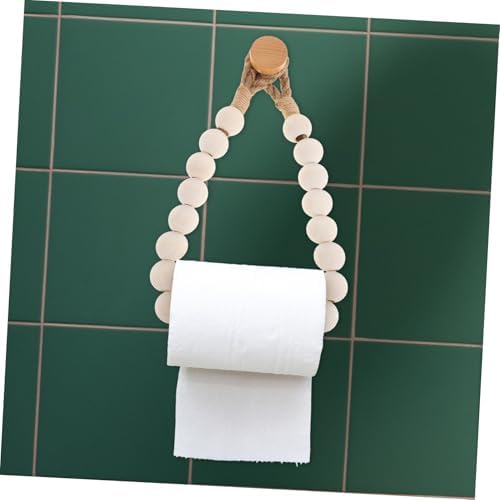 Rope Wood Bead Holder for Toilets More