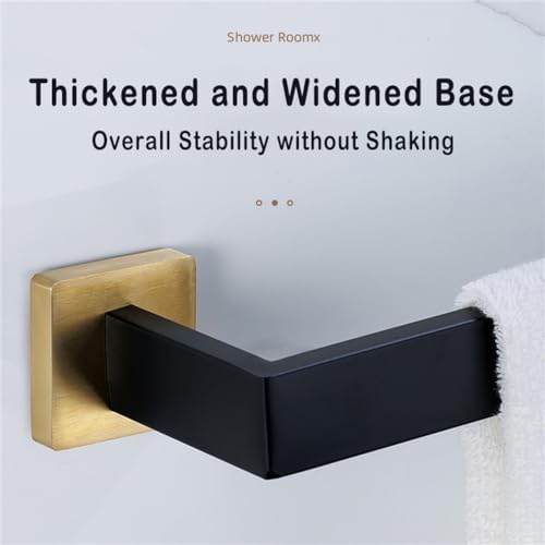 Sturdy Black Gold Bathroom Towel Bar