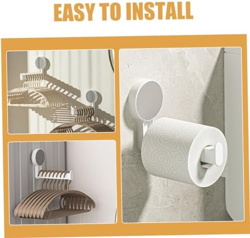 Space-Saving White Bathroom Towel Holder