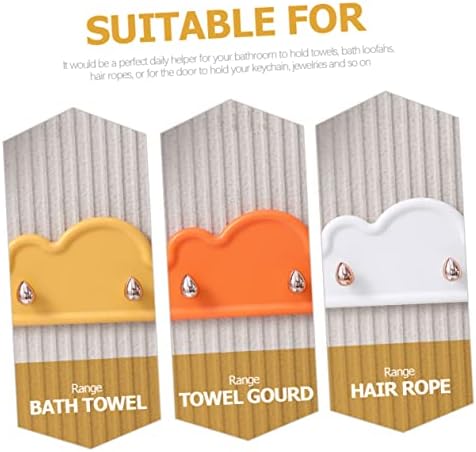 Hang 4PC Self-Adhesive Wall Hooks Cloud-Shape Durable Space-Saving