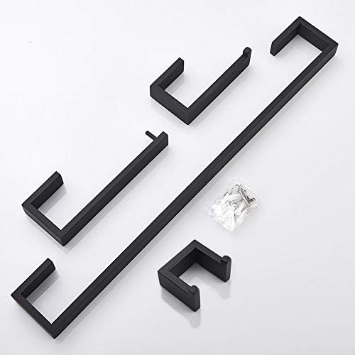 Premium Black Robe Hook Towel Rail Durable Reliable