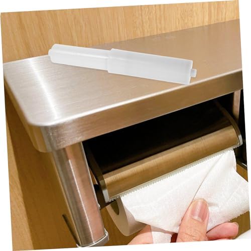 Sturdy Plastic Bathroom Kitchen Toilet Paper Holder Slippage Prevents Telescoping Design