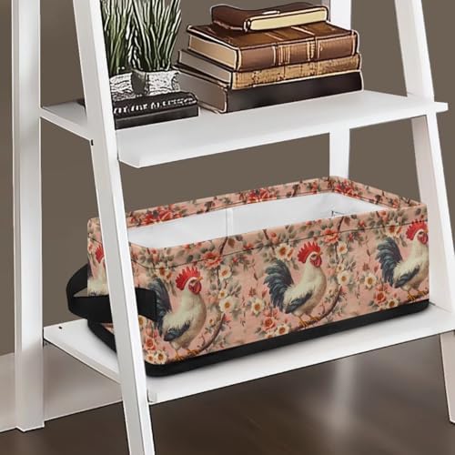 Voxugoniy Toiletpaper Basket Rooster-Style Portable Storage and Organizer