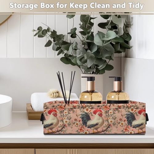Voxugoniy Toiletpaper Basket Rooster-Style Portable Storage and Organizer