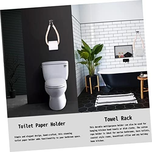Ideal Small Roll Toilet Paper Holder with Cotton Rope