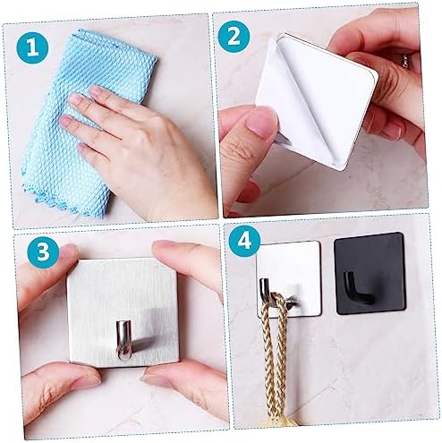 4-Piece Chrome Towel Hooks - Heavy Duty Wall-Mounted Bathroom Towel Hangers