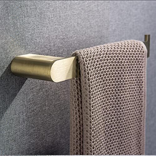 Brushed Gold Stainless Steel Bathroom Towel Bar Paper Holder Kit