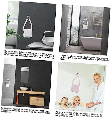 HOMSFOU Retro Toilet Tissue Holder with Metal Stand