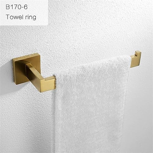 WangKensu Gold Brushed Stainless Steel Towel Bar Holder Set