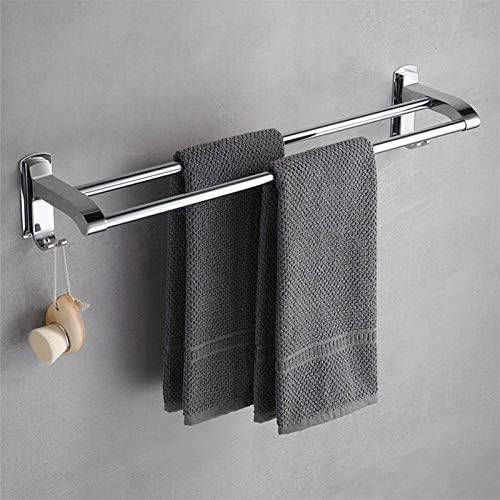 Sturdy Double Towel Rails Silver 40cm Stainless Steel for Bathroom Kitchen