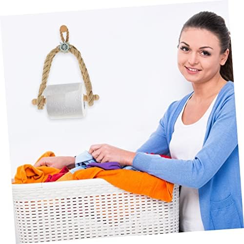 Labrimp Wooden Toilet Roll Holder Stand