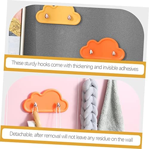 Hang 4PC Self-Adhesive Wall Hooks Cloud-Shape Durable Space-Saving