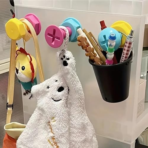 3-Piece Screw-Shaped Adhesive Wall Hooks for Home Use