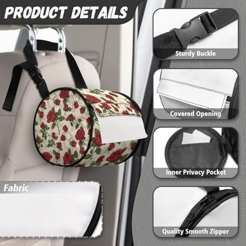Sturdy Folding Rose Toilet Paper Holder for Cars