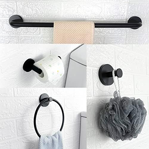 Elegant Black Bathroom Hardware Set