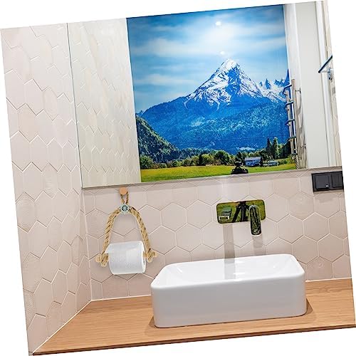 Labrimp Wooden Toilet Roll Holder Stand