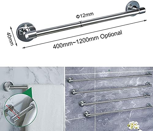 Sturdy Wall-Mounted Towel Bar Rail for Bathroom 50Cm