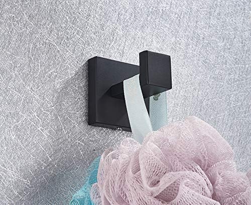 Bathroom Hardware Black Robe Hook Towel Rail Bar