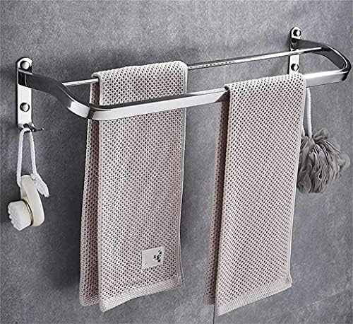 Sturdy Silver Bath Towel Holder Easy Install