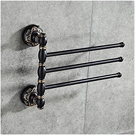 Ergonomic Black Towel Rail for Bathroom