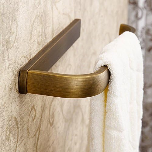 Home Retro Towel Rack Antique Brass Solid Brass Towel Holder