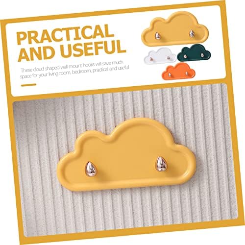 Hang 4PC Self-Adhesive Wall Hooks Cloud-Shape Durable Space-Saving
