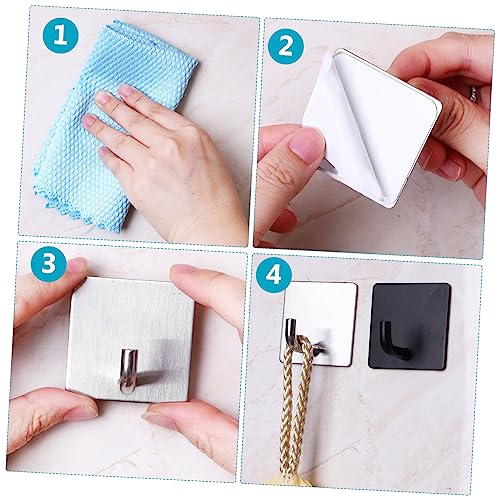 IPetboom 4-Piece Adhesive Wall Hook Set for Keys Bags