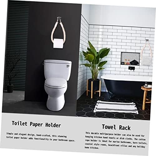 HOMSFOU Retro Toilet Tissue Holder with Metal Stand
