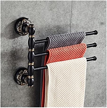 Ergonomic Black Towel Rail for Bathroom