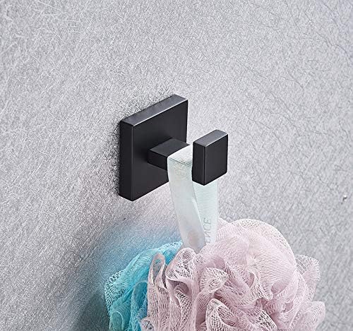 Bathroom Hardware Black Robe Hook Towel Rail Bar