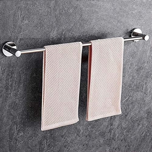 Stainless Steel Towel Bar Holder Wall-Mounted Storage for Bathrooms