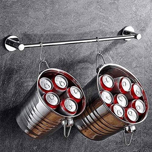 Stainless Steel Towel Bar Holder Wall-Mounted Storage for Bathrooms