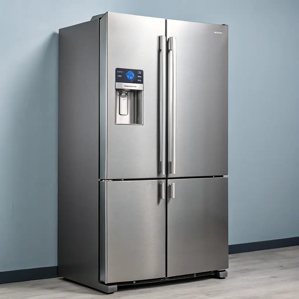 Sleek Stainless Steel Refrigerator